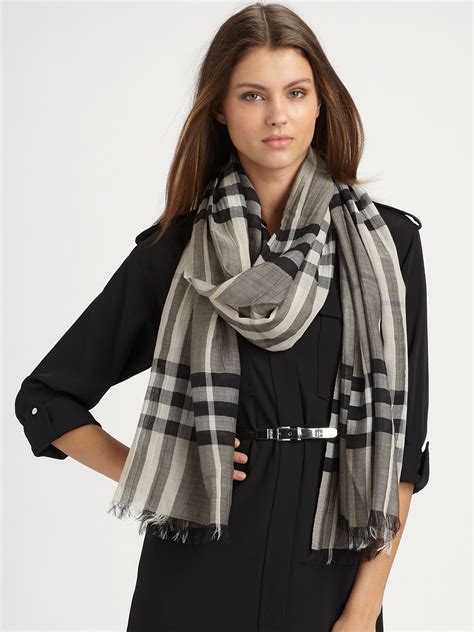 grey burberry with designs scarf|burberry style scarves women's.